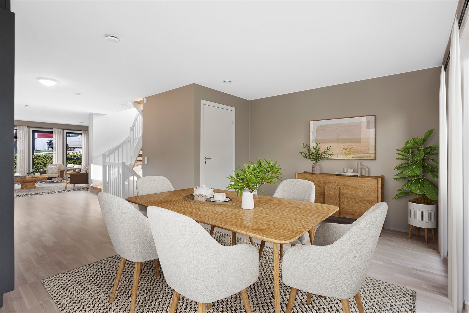 Velkommen opp i hovedetasje med luftige og lekre oppholdsrom. Galleribilde