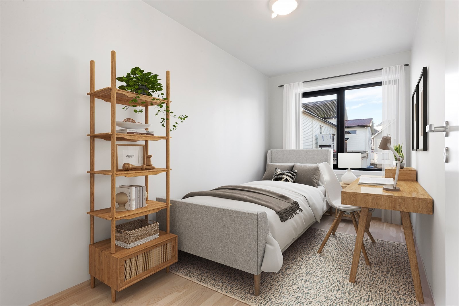 Soverom nr 2 mot vest
(Digital møblering illustrert i bildet). Galleribilde