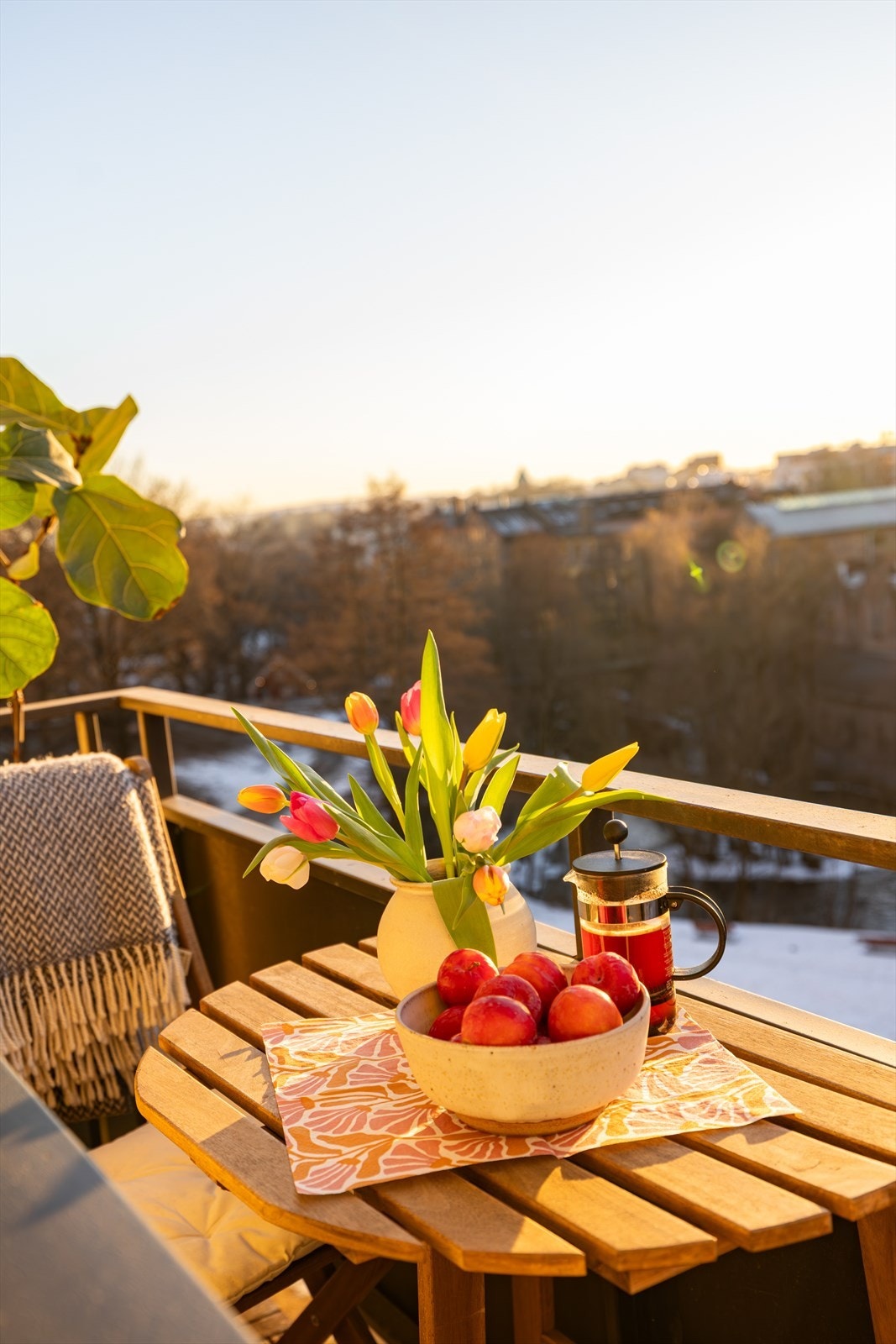 Brannbalkongen vender mot sydvest og har gode solforhold. Galleribilde