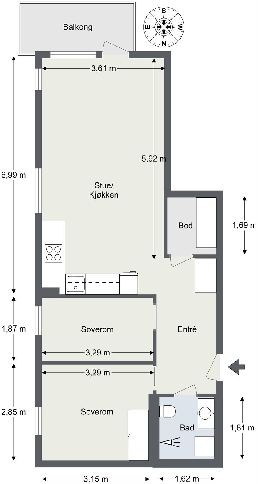 Plantegning Galleribilde