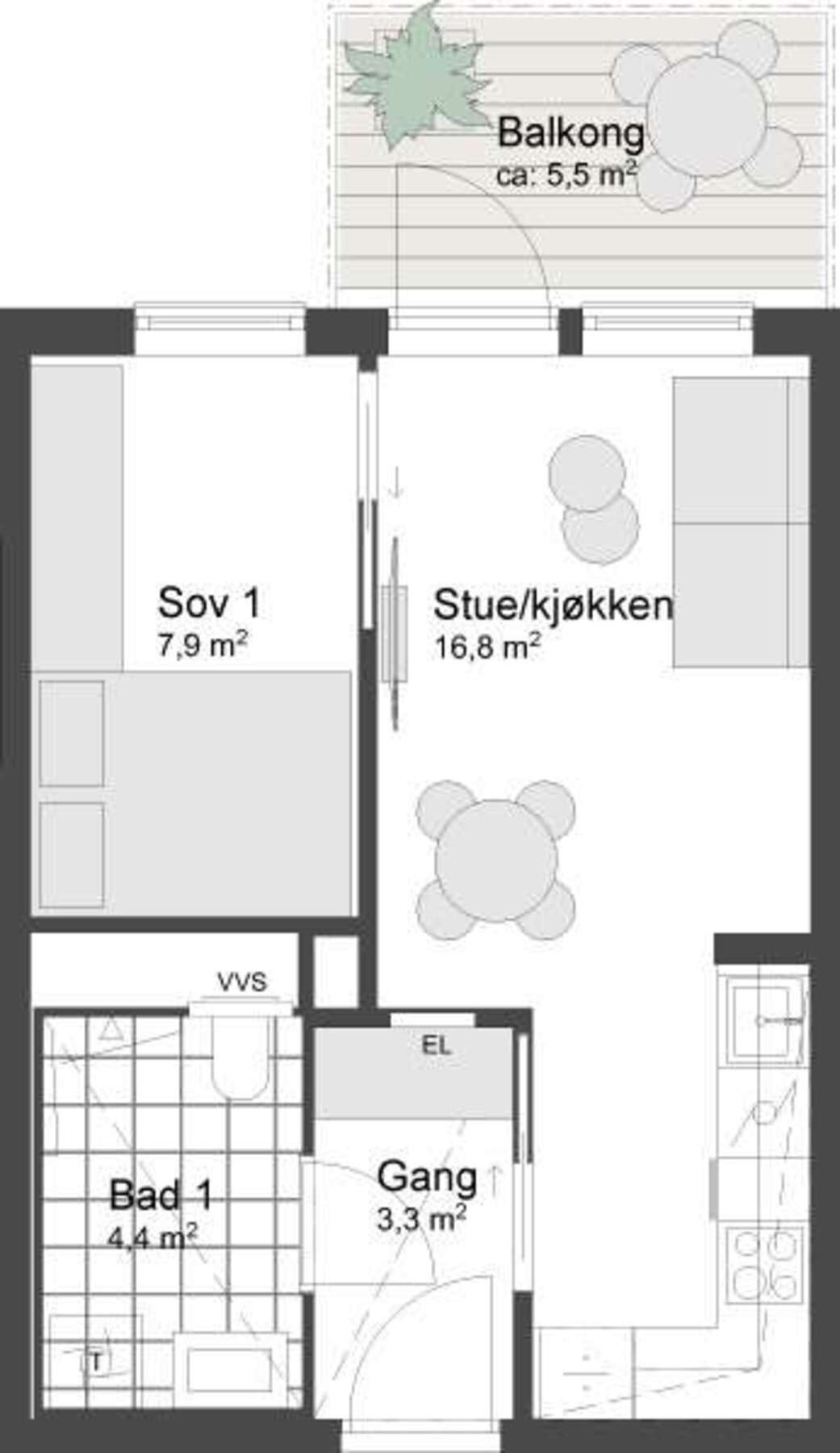 Plantegning. Galleribilde