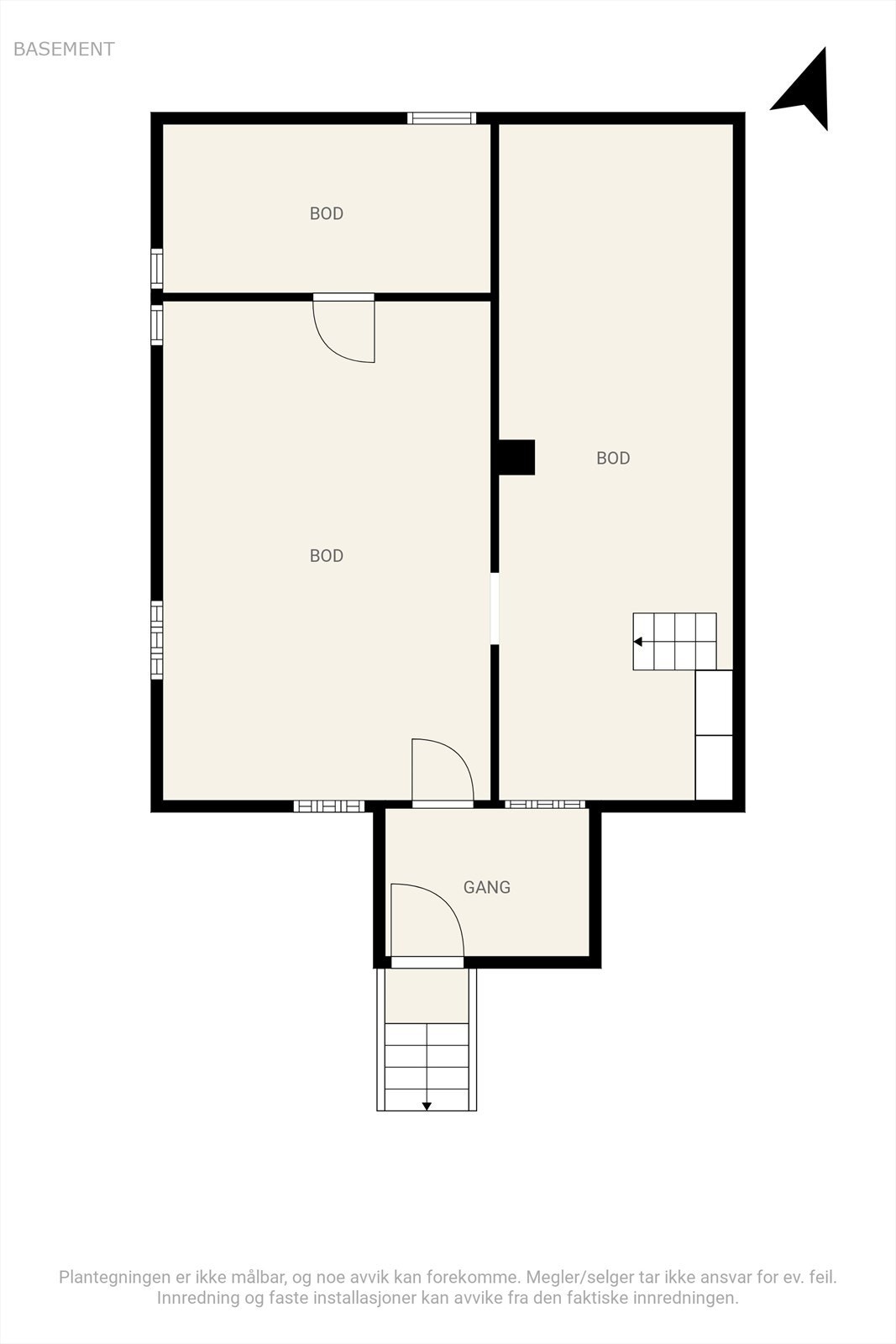 Plantegning kjelleretasje Galleribilde