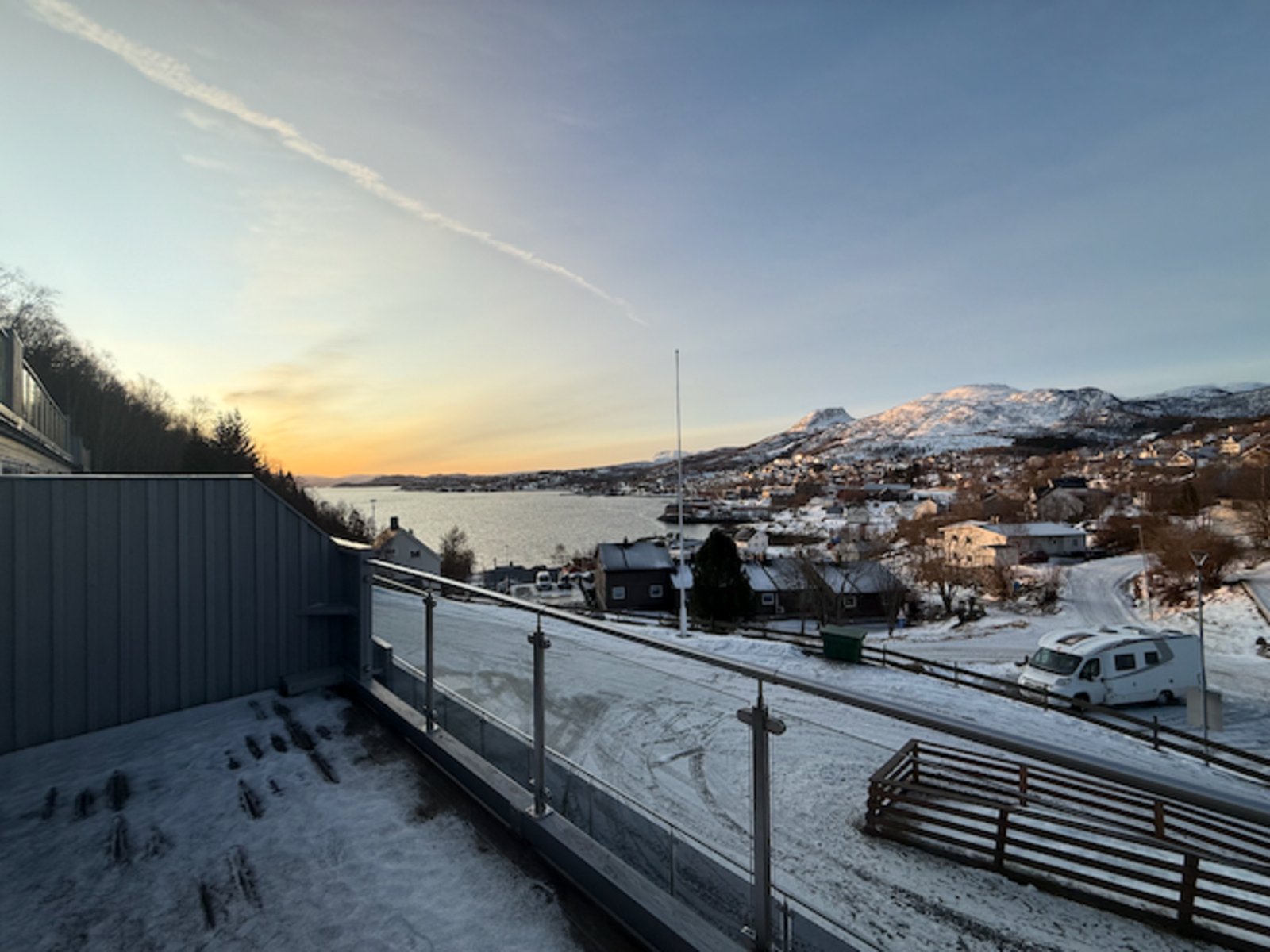 Selgers solbilde en tidlig vinterdag Galleribilde