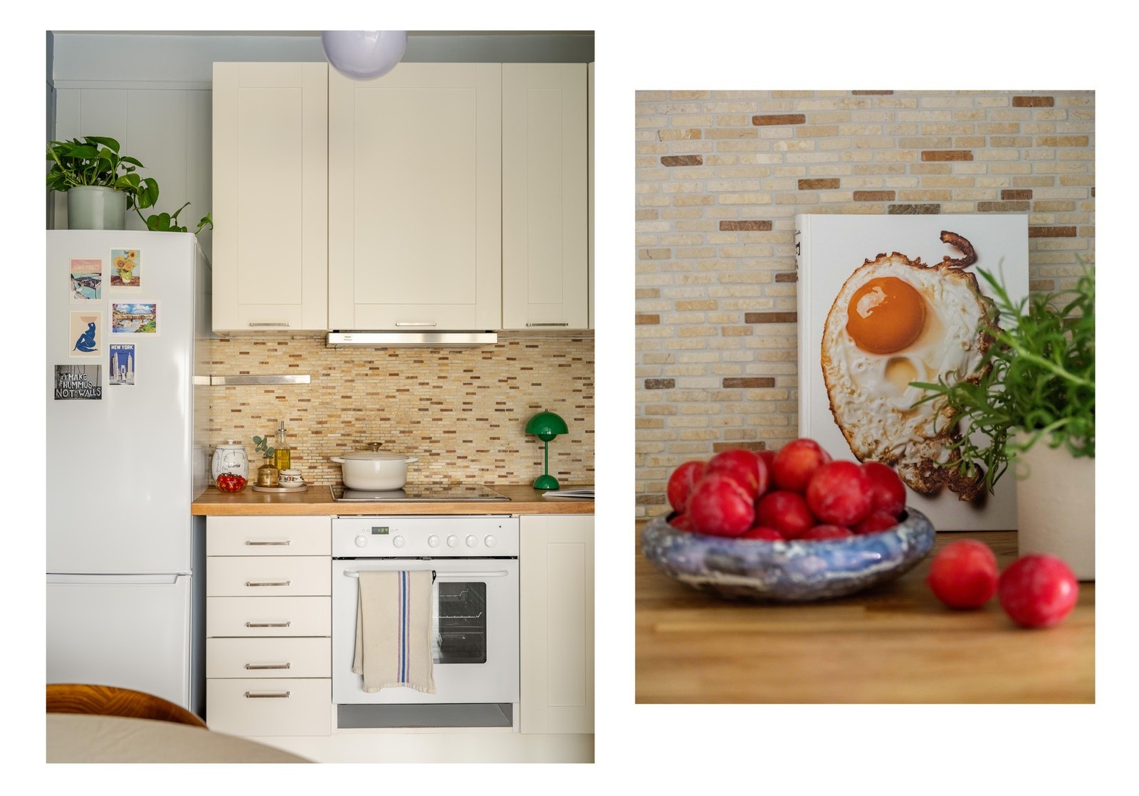 Hvitevarene på kjøkkenet medfølger leiligheten ved salg. Galleribilde