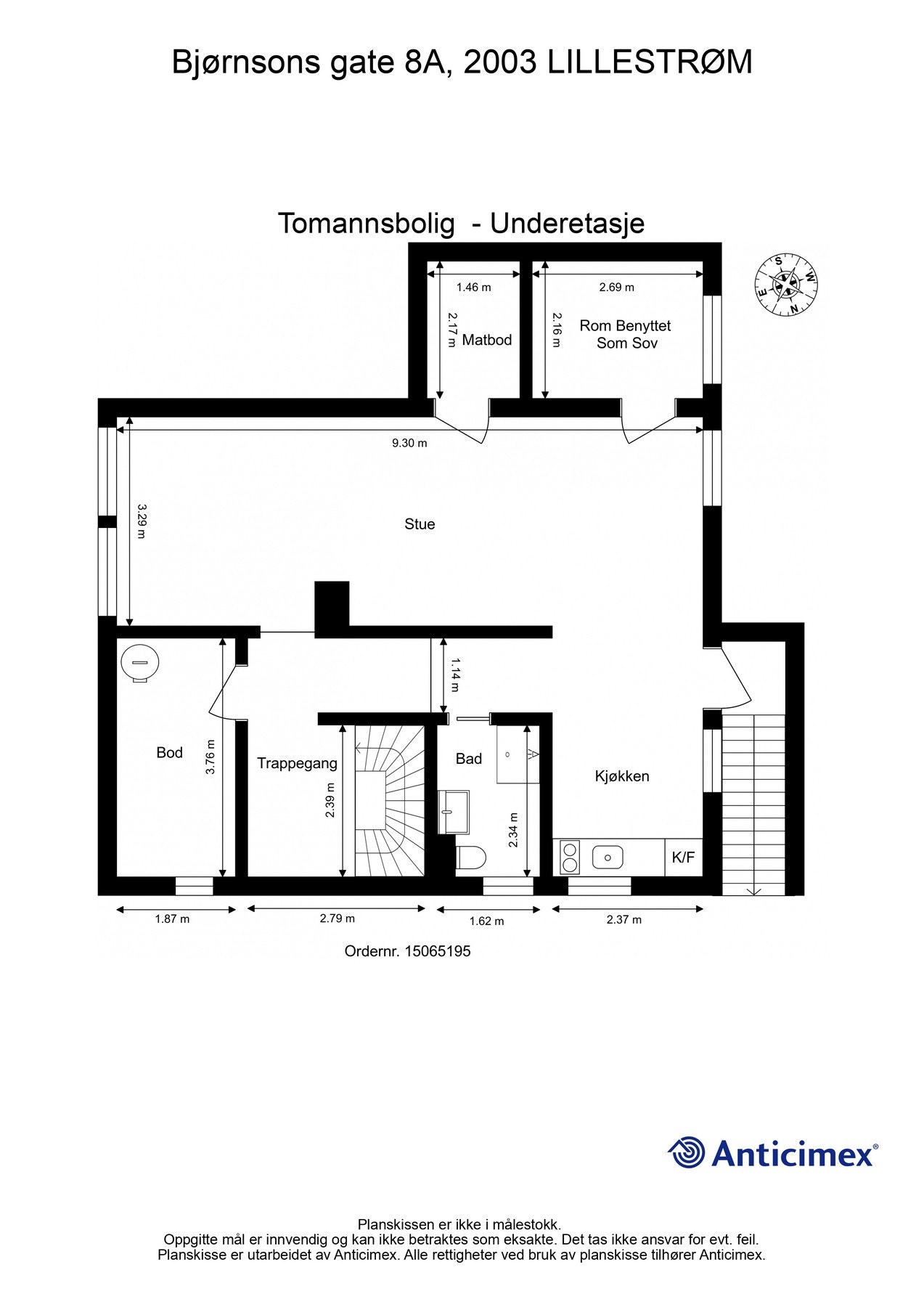 Underetasjens plantegning. Galleribilde