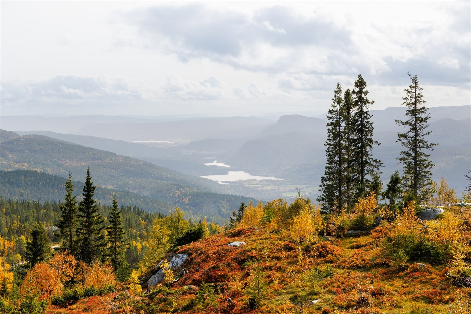 Flott utsikt utover dalen og fjellene rundt! Galleribilde