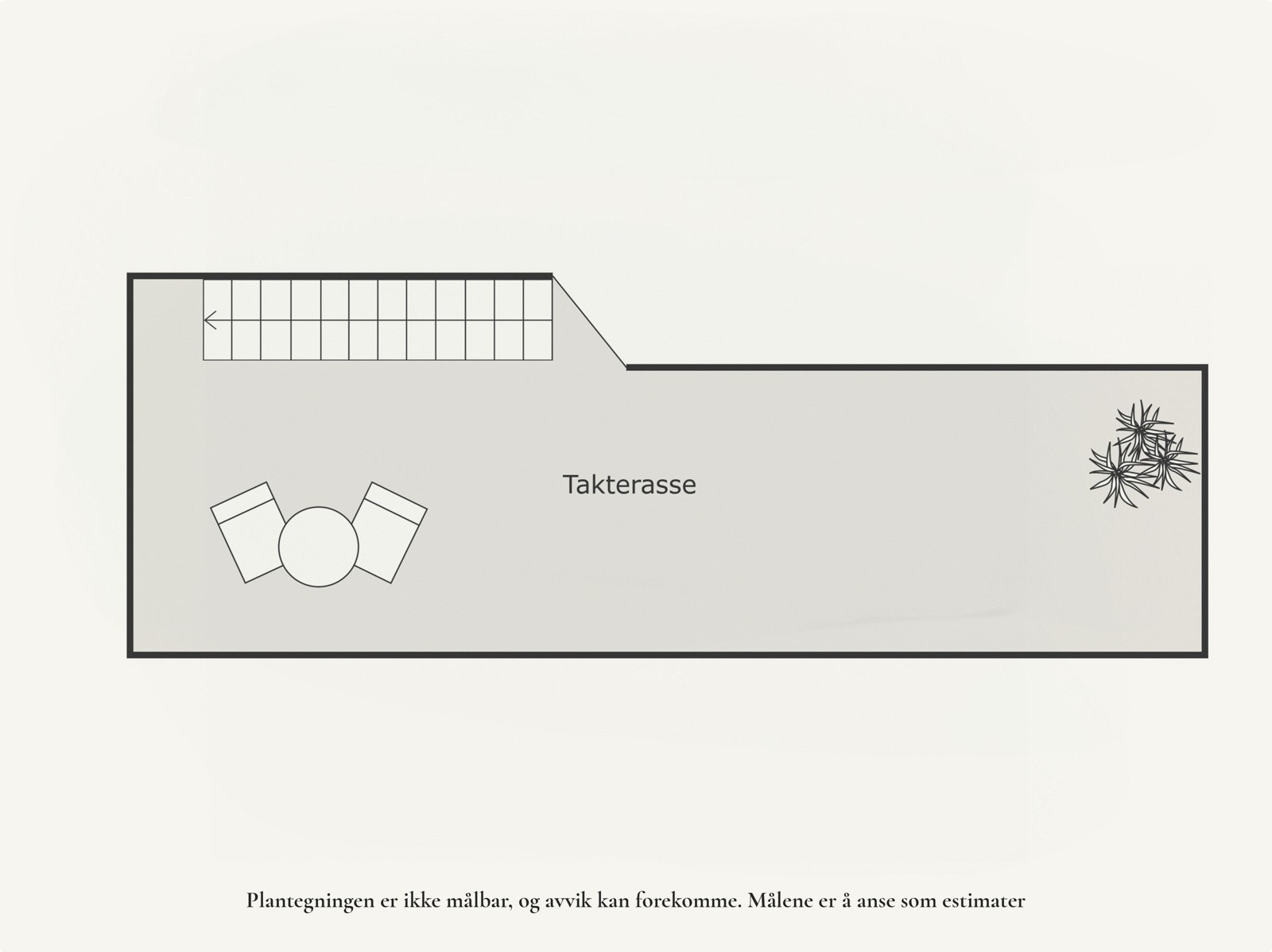Plantegning takterrasse. Galleribilde