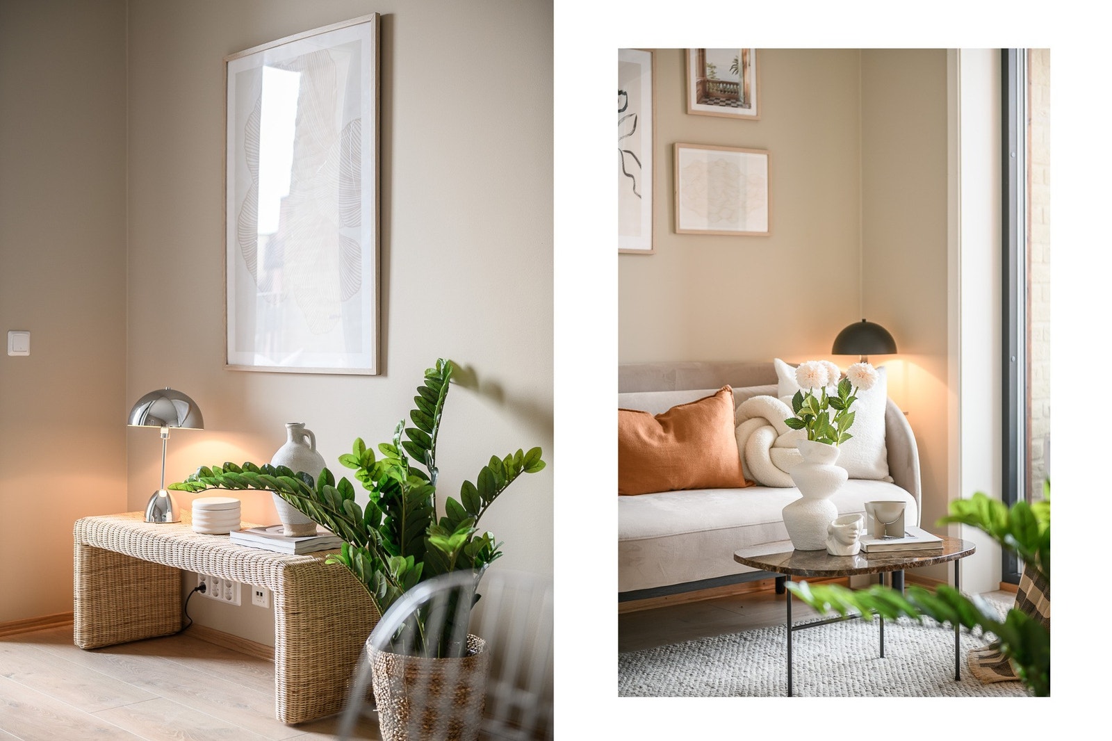 Stuen oppleves som luftig med flott takhøyde, mye dagslys og plass til komfort. Galleribilde