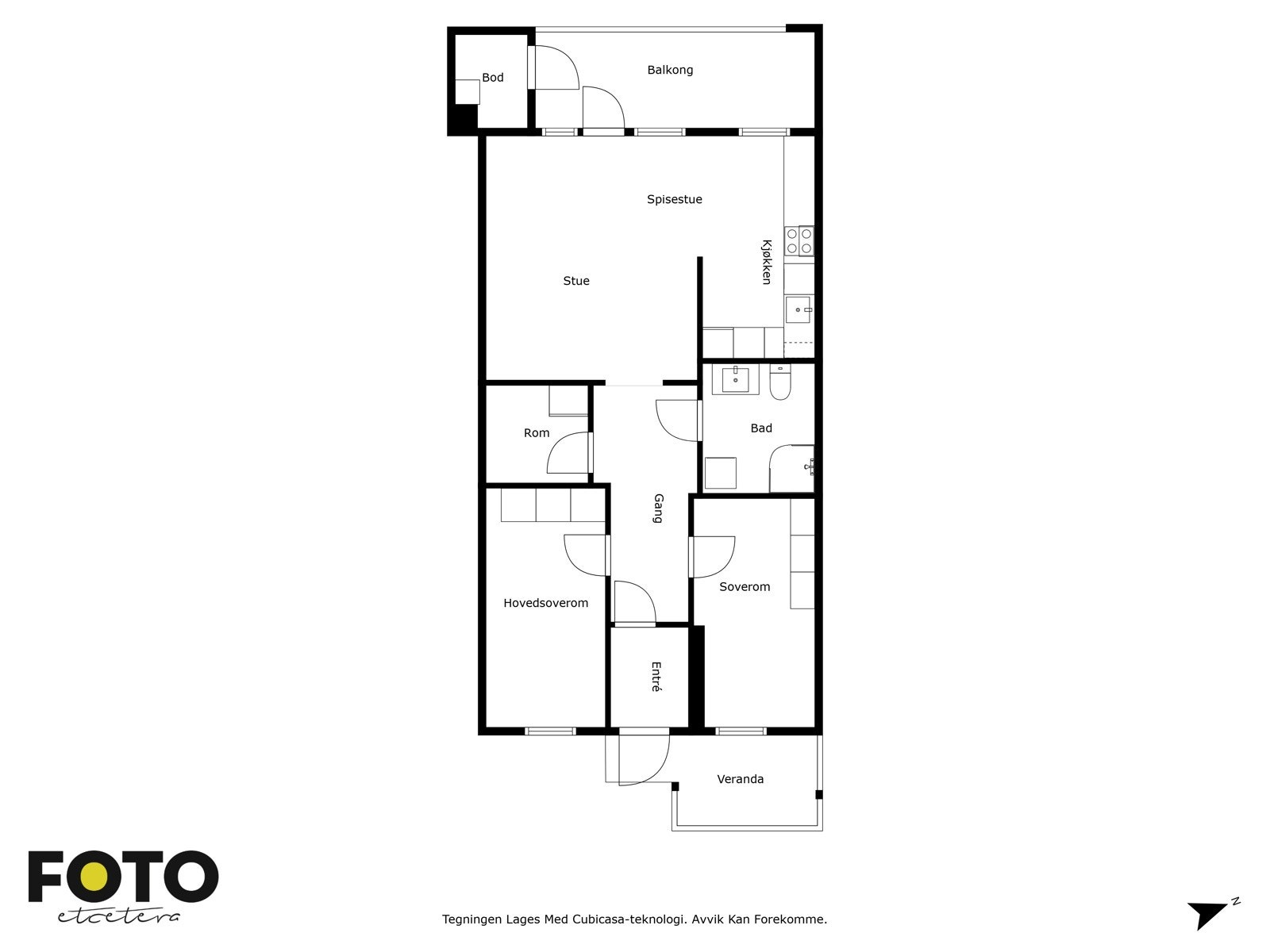Leilighet på ett plan i første etasje som passer alle aldersgrupper Galleribilde