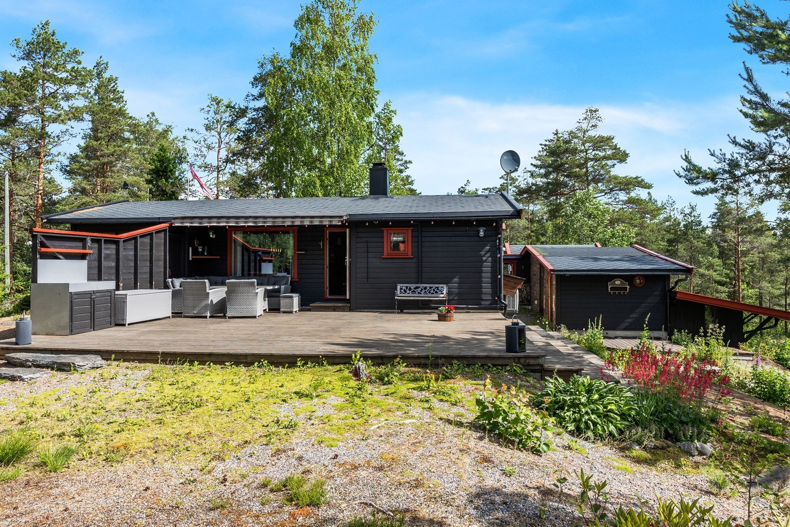 Hytta ligger usjenert litt og føles veldig skjermet. Galleribilde