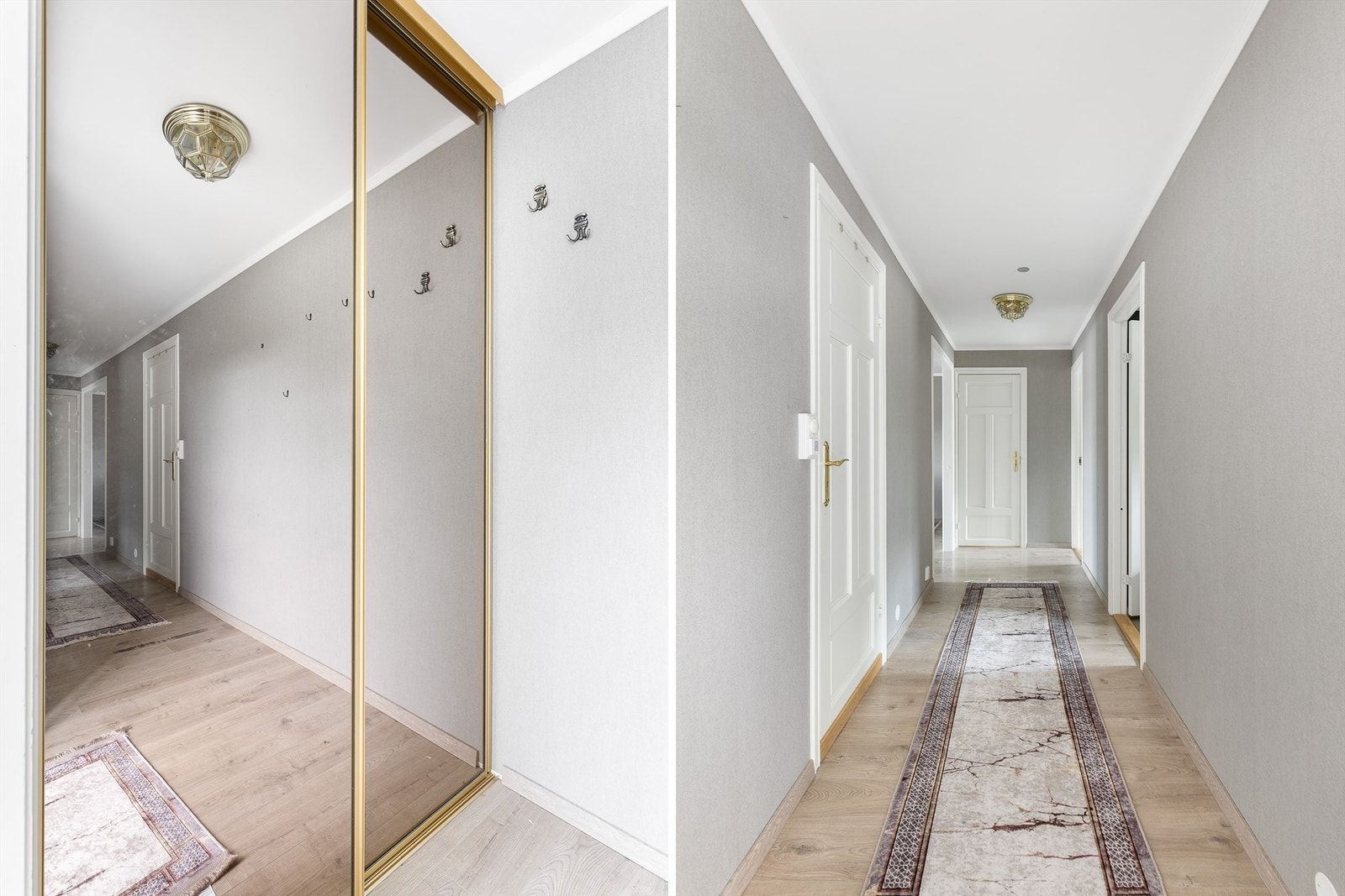 Skyvedørsgarderobe er også installert i entreen. Galleribilde