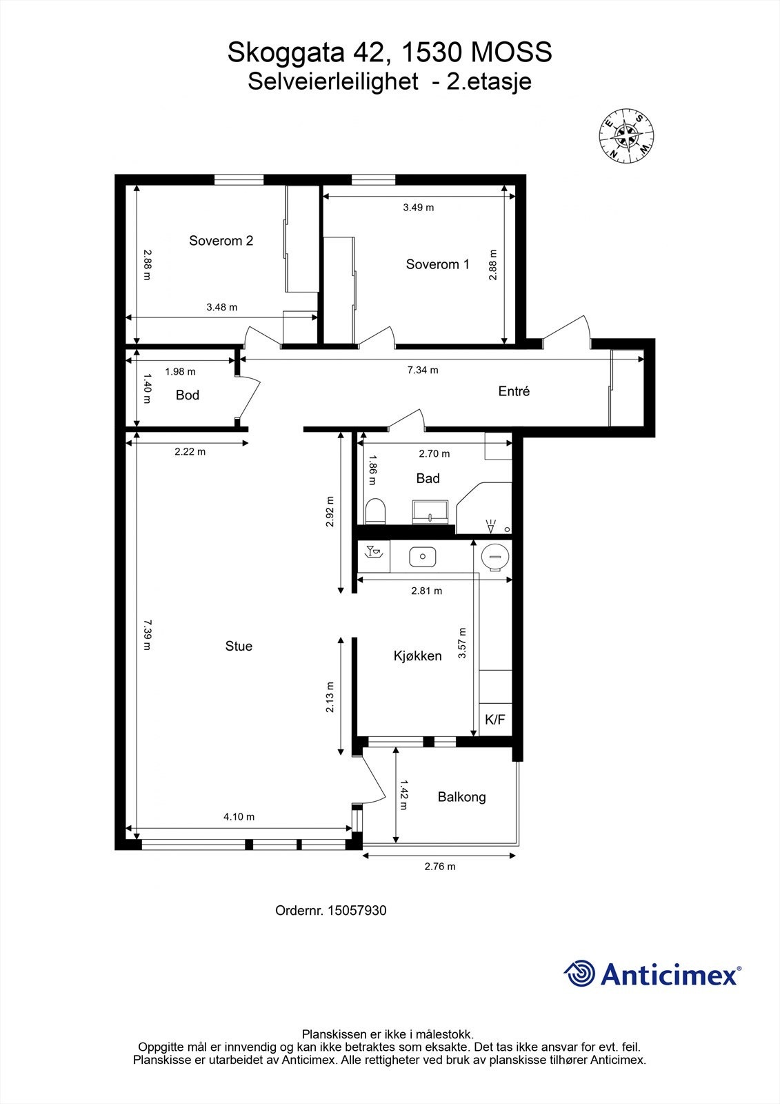Leiligheten disponerer også kjellerbod på ca. 3 kvm. Galleribilde