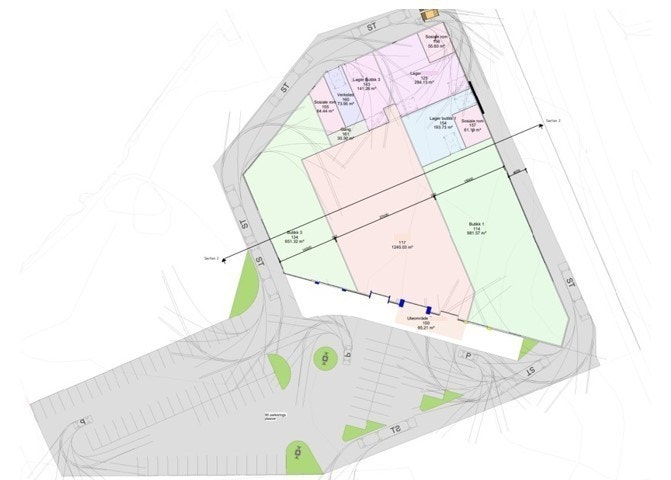 Plantegning 1.etg. Galleribilde