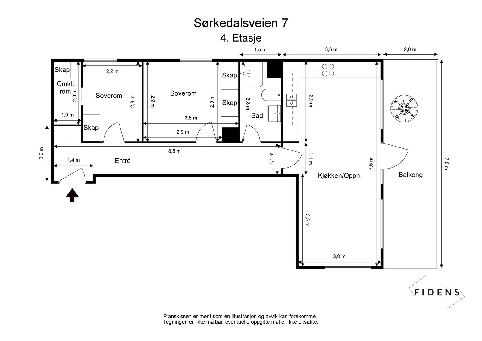 Plantegning Galleribilde