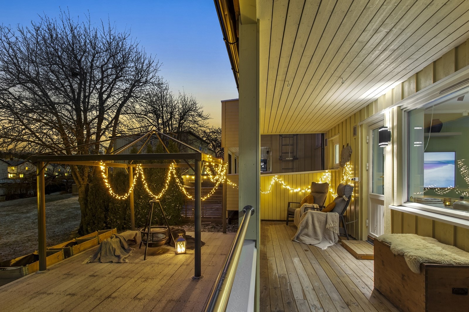 Uteområdene er perfekte samlingssteder for familie og venner. Galleribilde