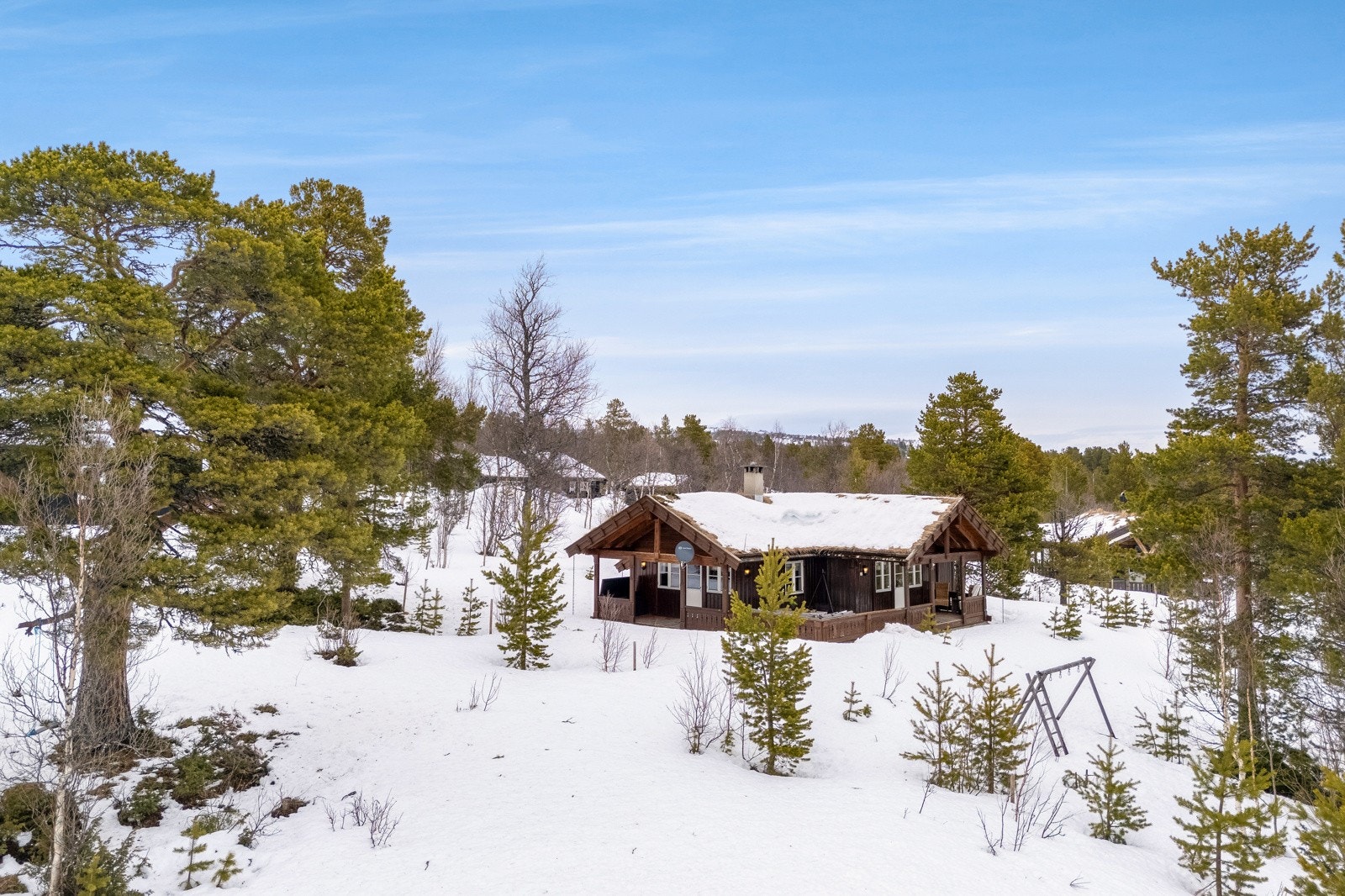 Vinterstid blir det kjørt opp skiløyper i umiddelbar nærhet. Galleribilde