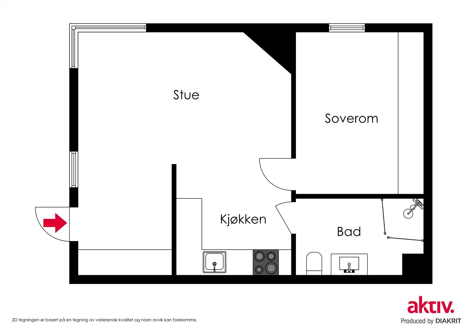 Plantegning 2D. Galleribilde