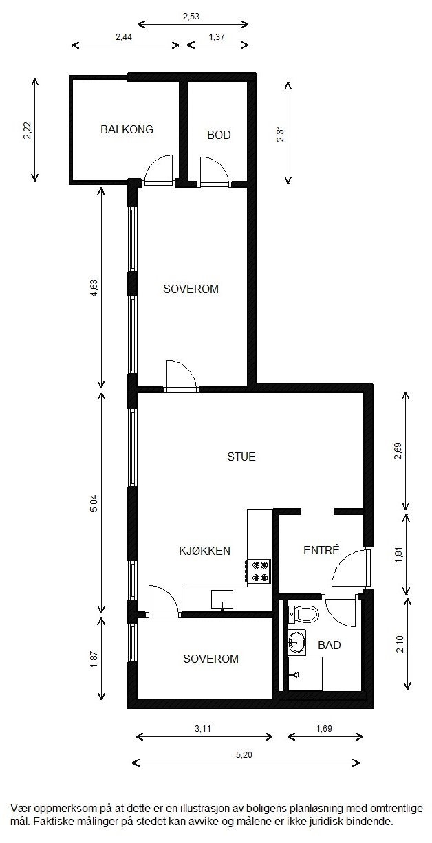 Plantegning Galleribilde