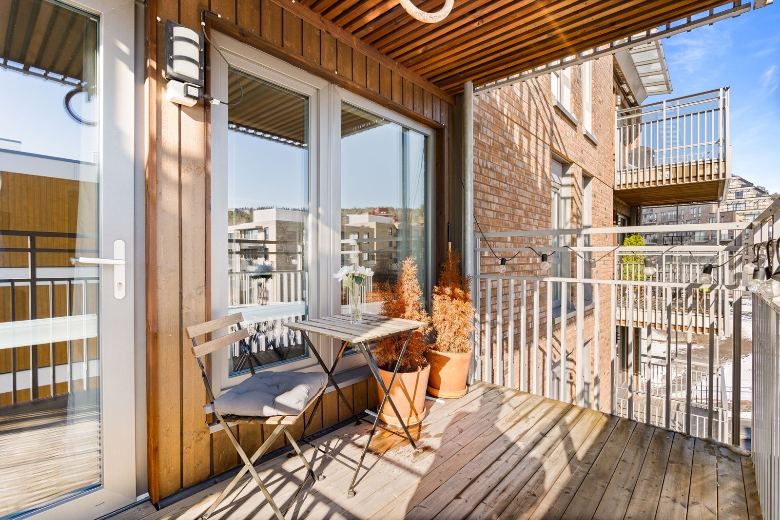 Balkongen er målt til 7 m². Galleribilde