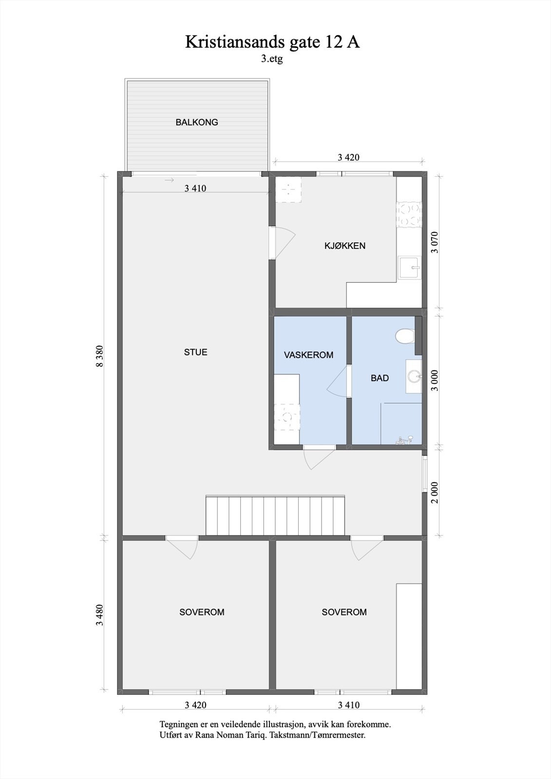 Plantegning 3. etasje. Galleribilde