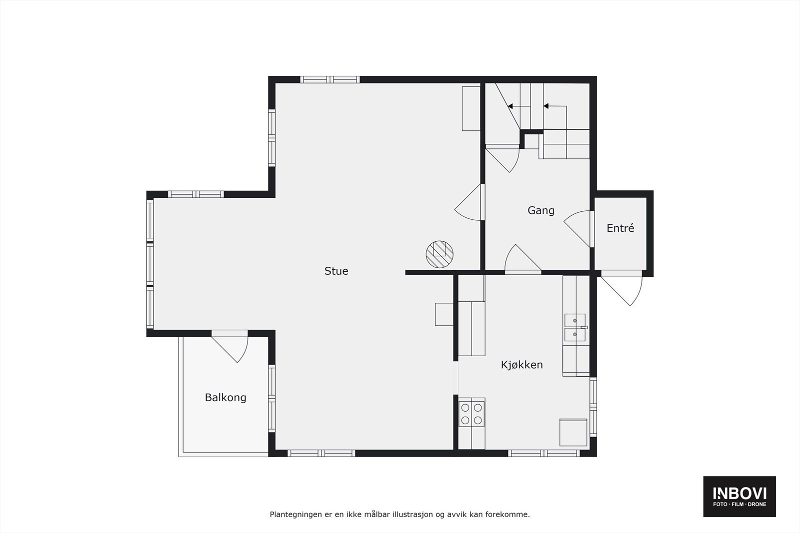 Plantegning 1. etasje Galleribilde