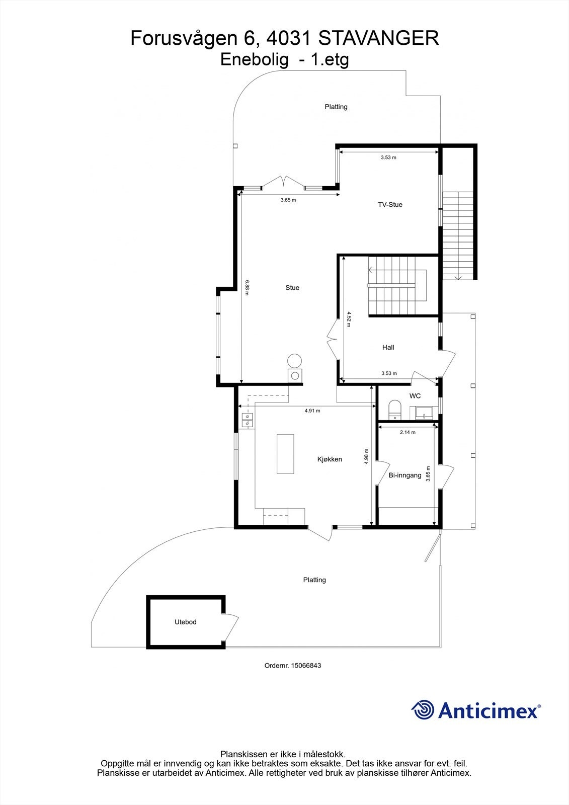 Plantegning første etasje Galleribilde