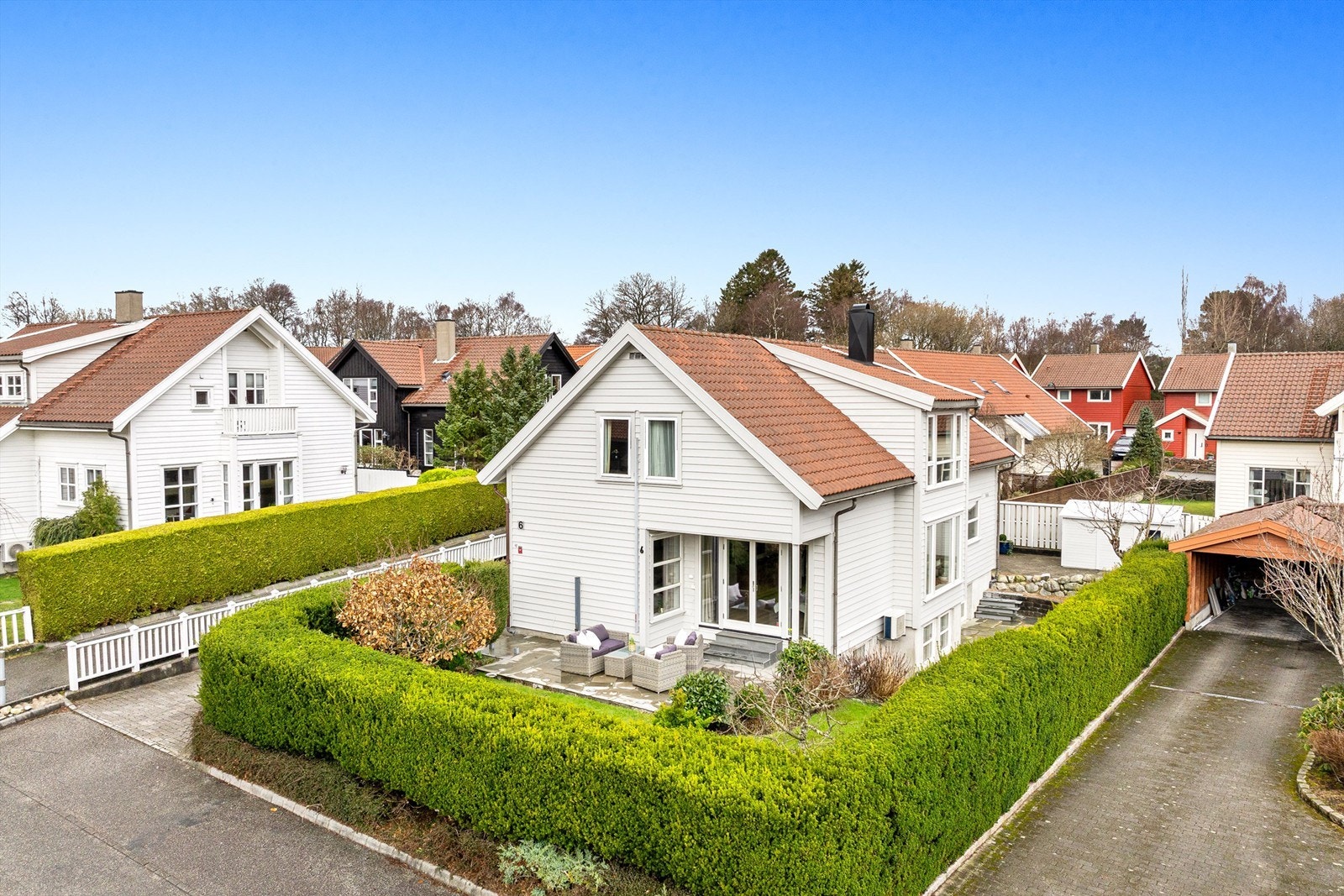 Et etablert og populært nabolag med grøntområder i umiddelbar nærhet. Galleribilde
