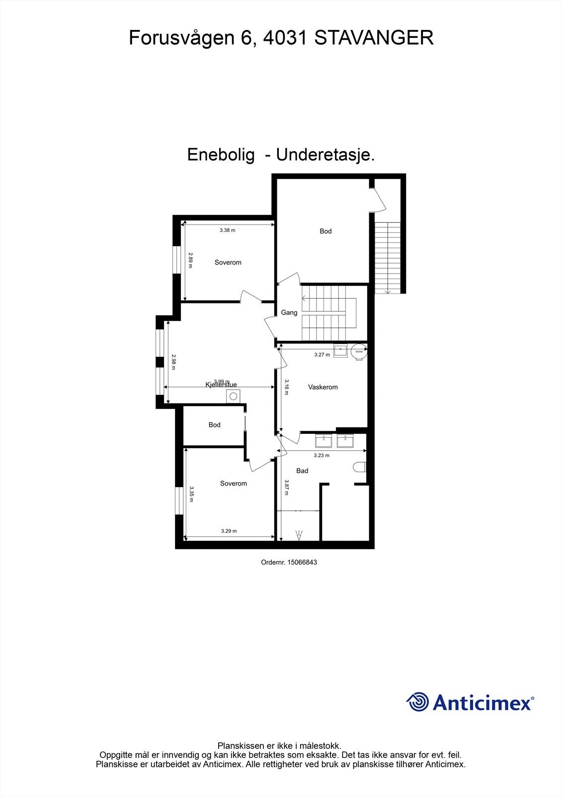 Plantegning underetasje Galleribilde