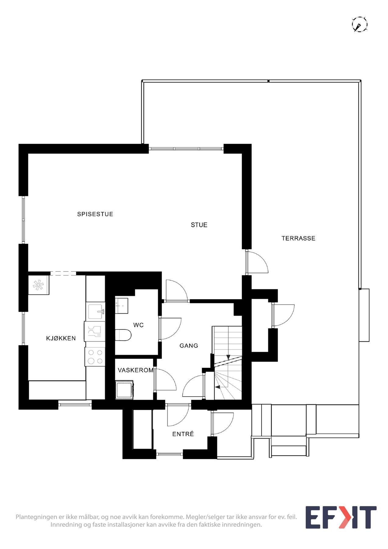 Plantegning av 1. etasje Galleribilde