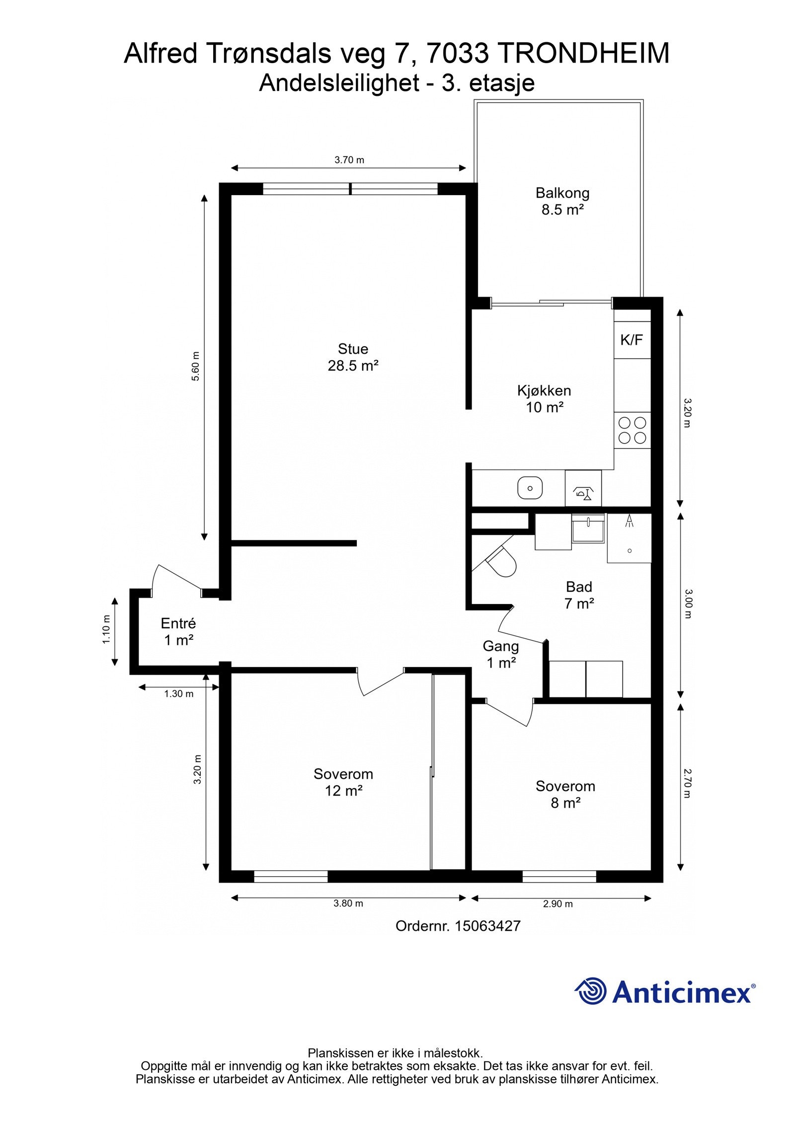 Plantegning 3. etasje Galleribilde