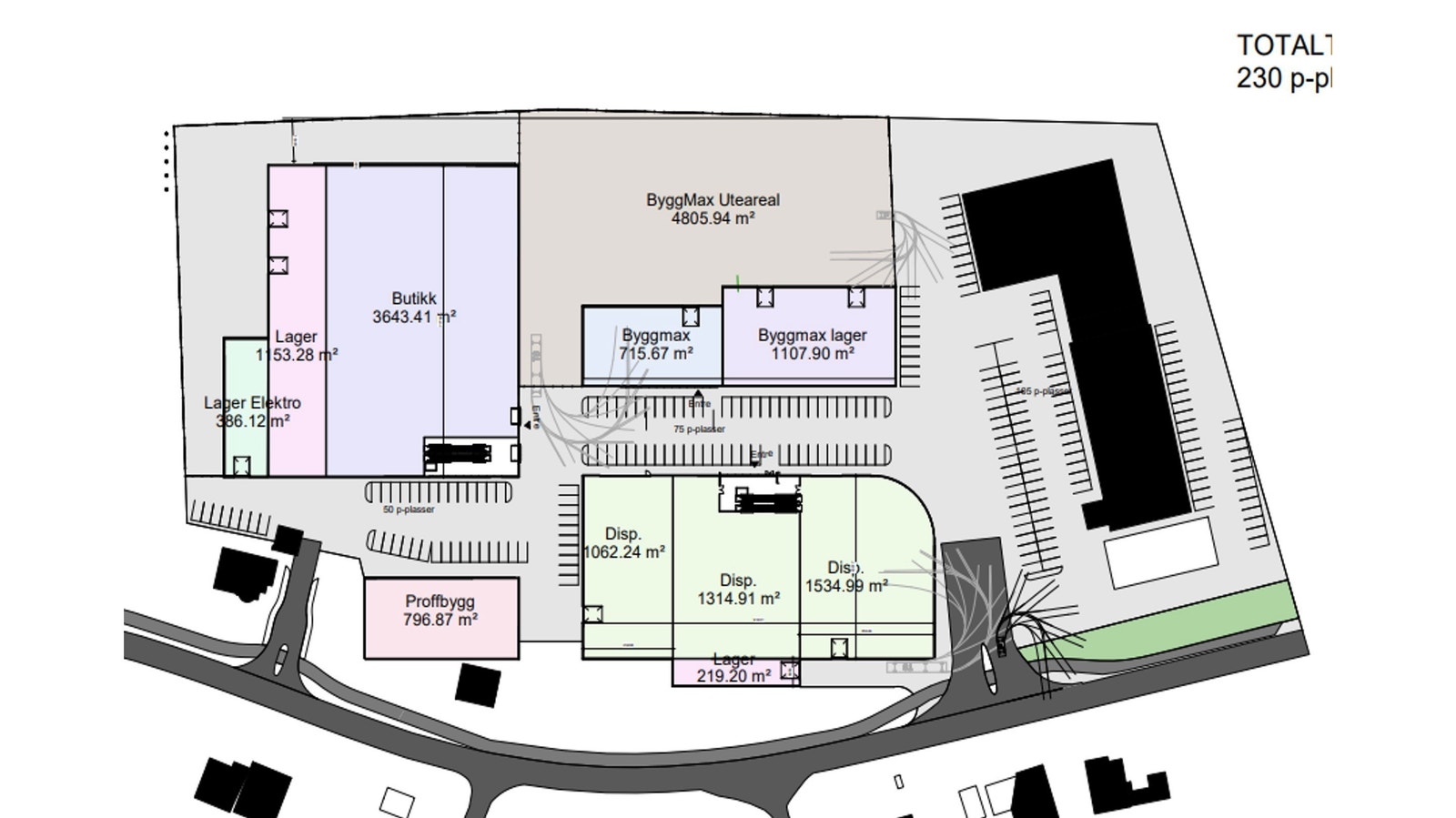 Plantegning for arealet. Galleribilde