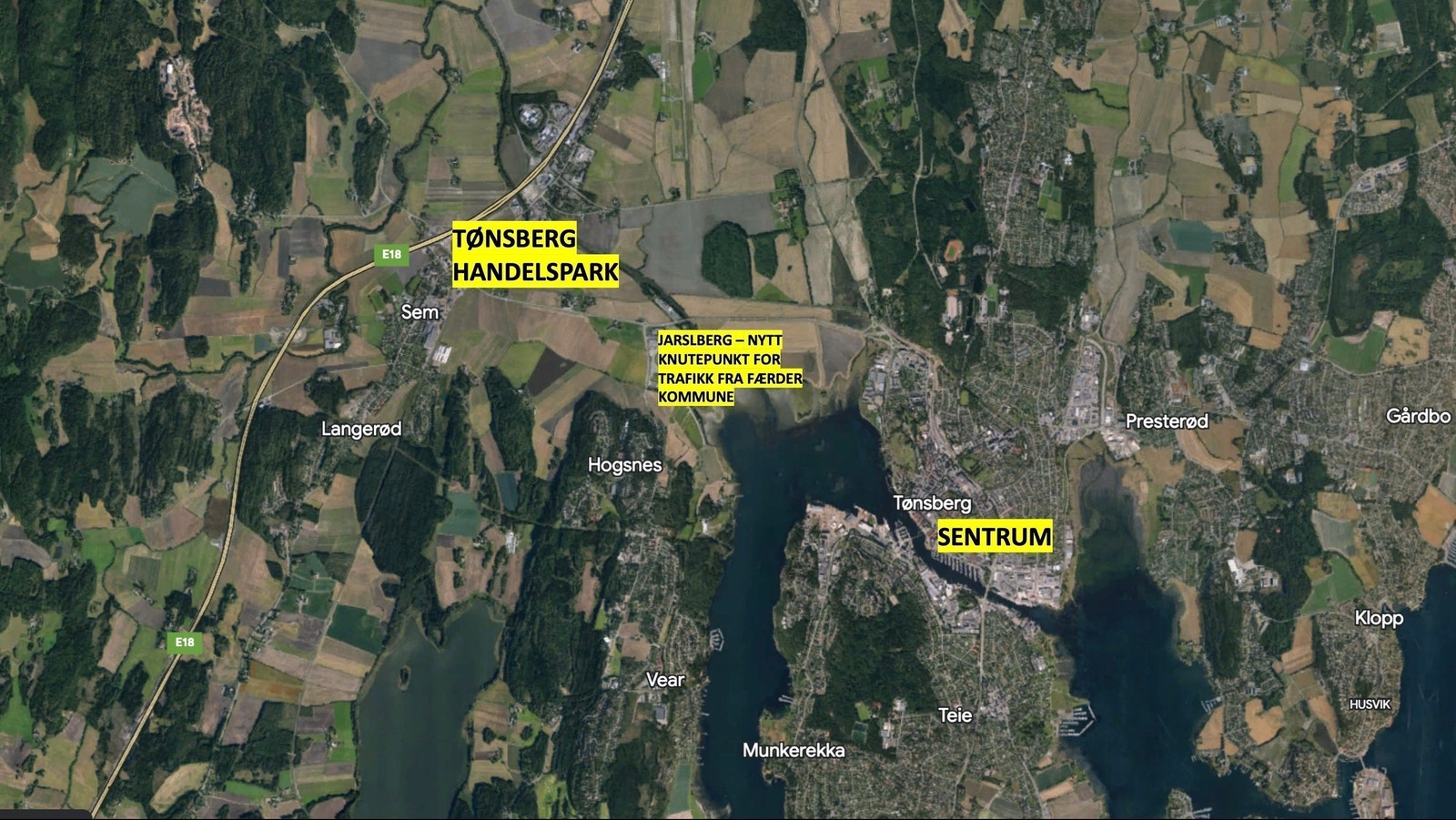 Handelsparken ligger 5 minutter fra sentrum og ved hovedinnfarten til Tønsberg. Galleribilde