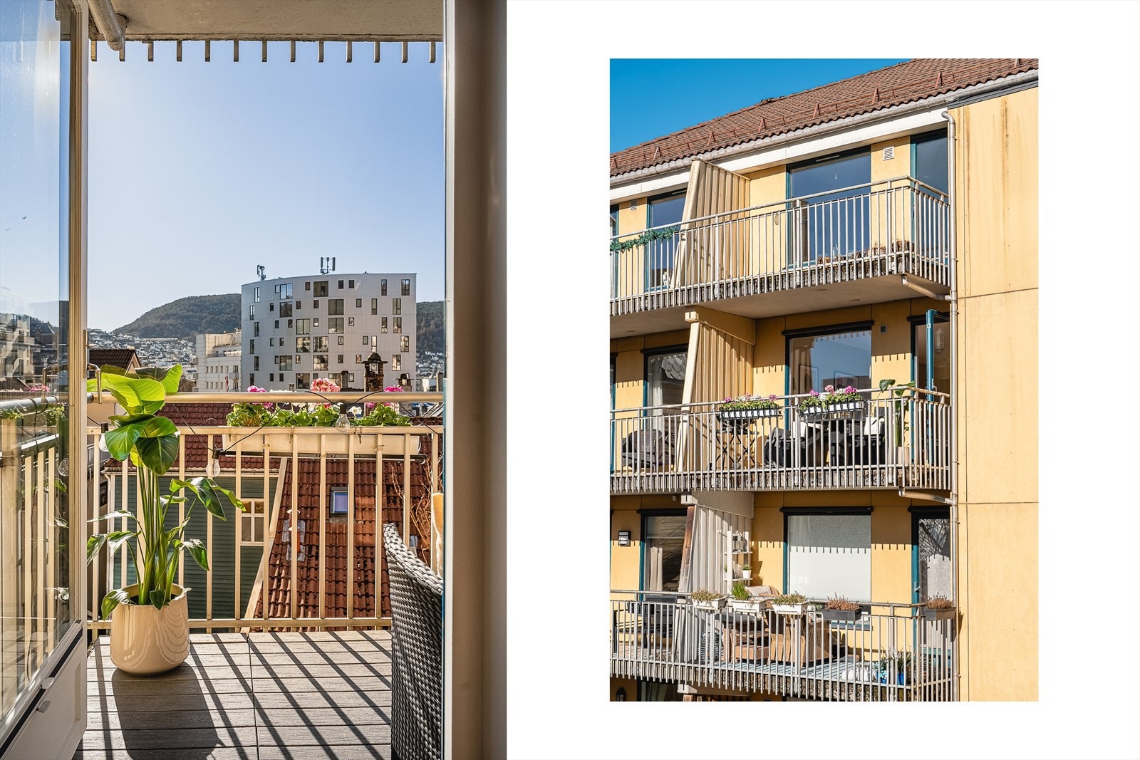 - Direkte utgang fra stuen til denne sjarmerende balkongen - Galleribilde