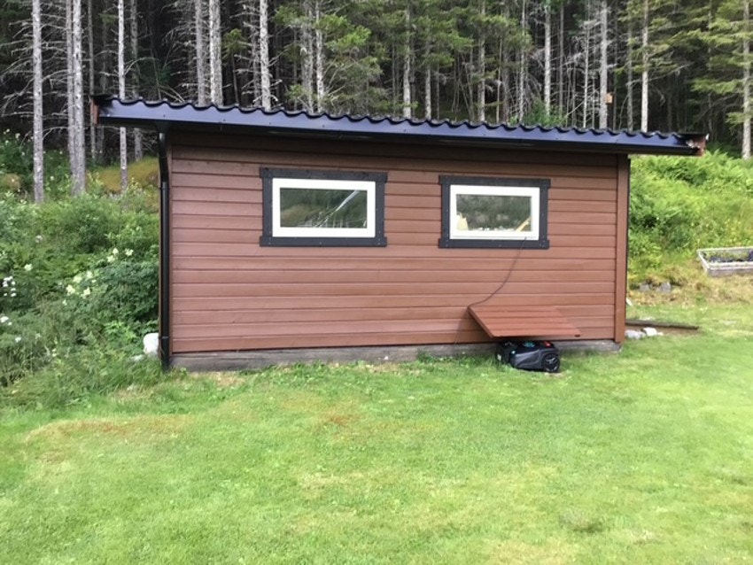 I tillegg til invendig bod, har eiendommen også utebod - Praktisk for ekstra lagring Galleribilde