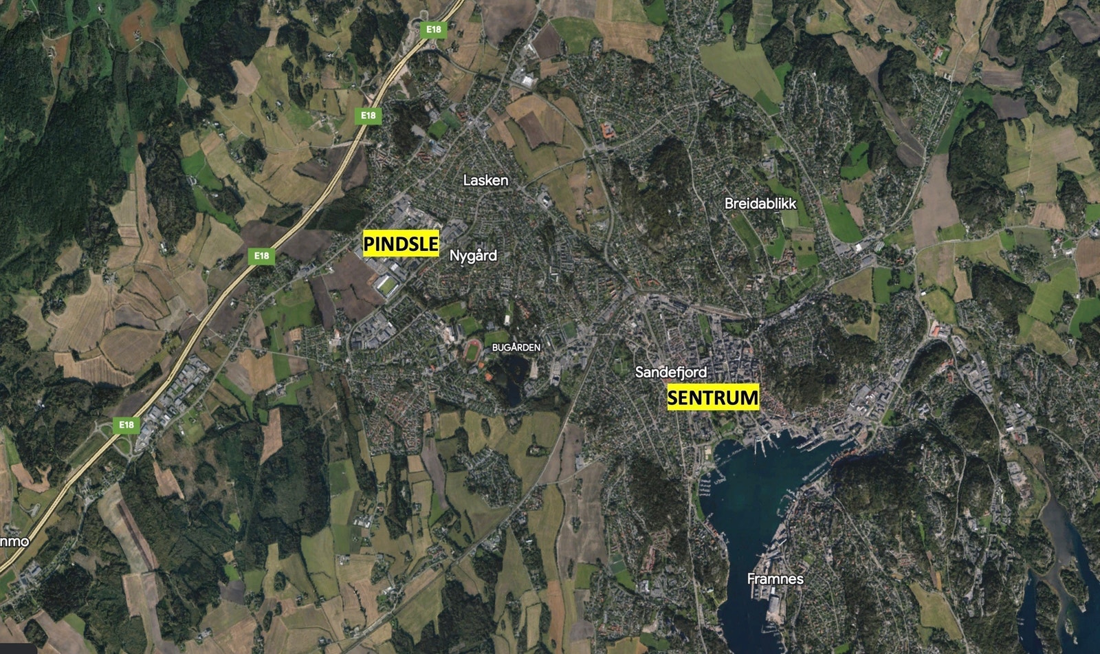 Ligger 5 min unna Sandefjord sentrum. Galleribilde