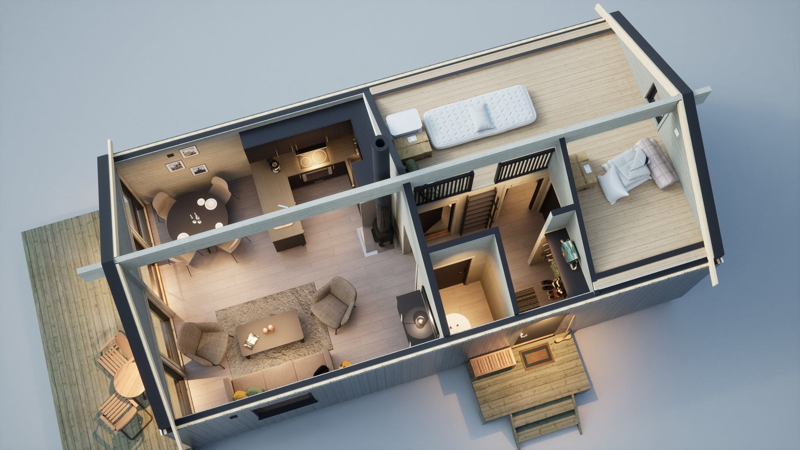 Lagring eventuelt en soveplass for unger eller gjester. Galleribilde