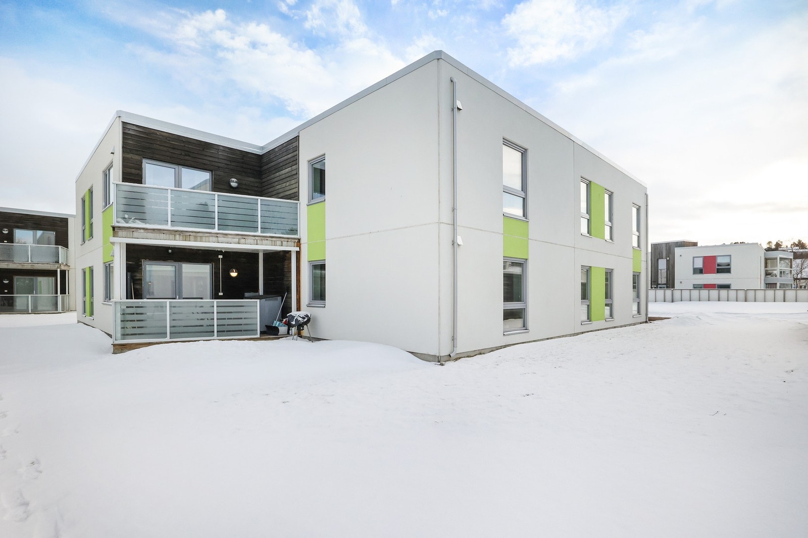 Her har du kort vei til daglige nødvendigheter, barnehager og skoler Galleribilde