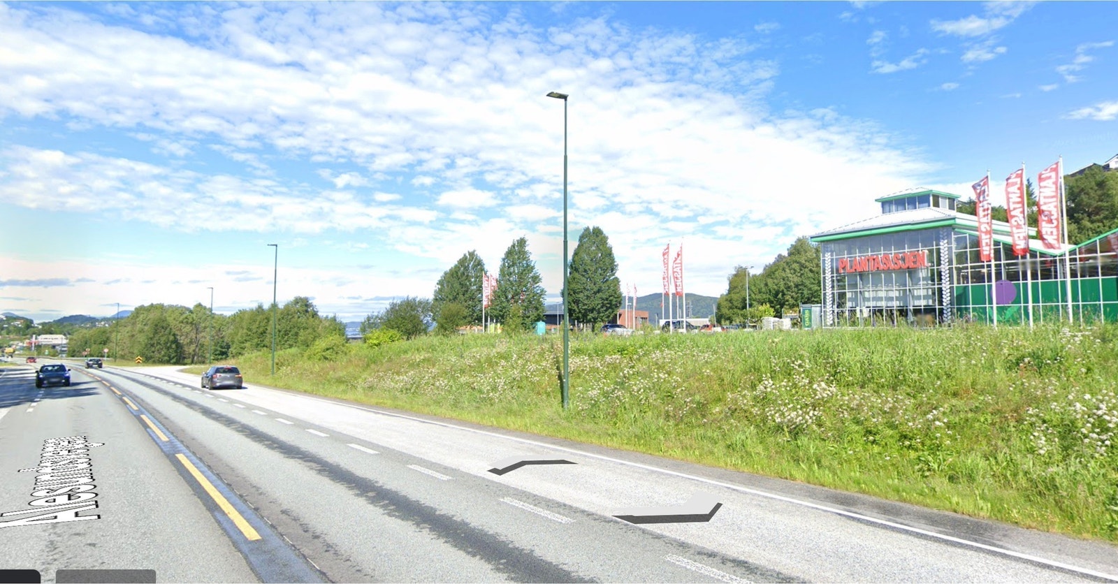 Meget god synlighet fra E39 - tidligere E-136. Galleribilde