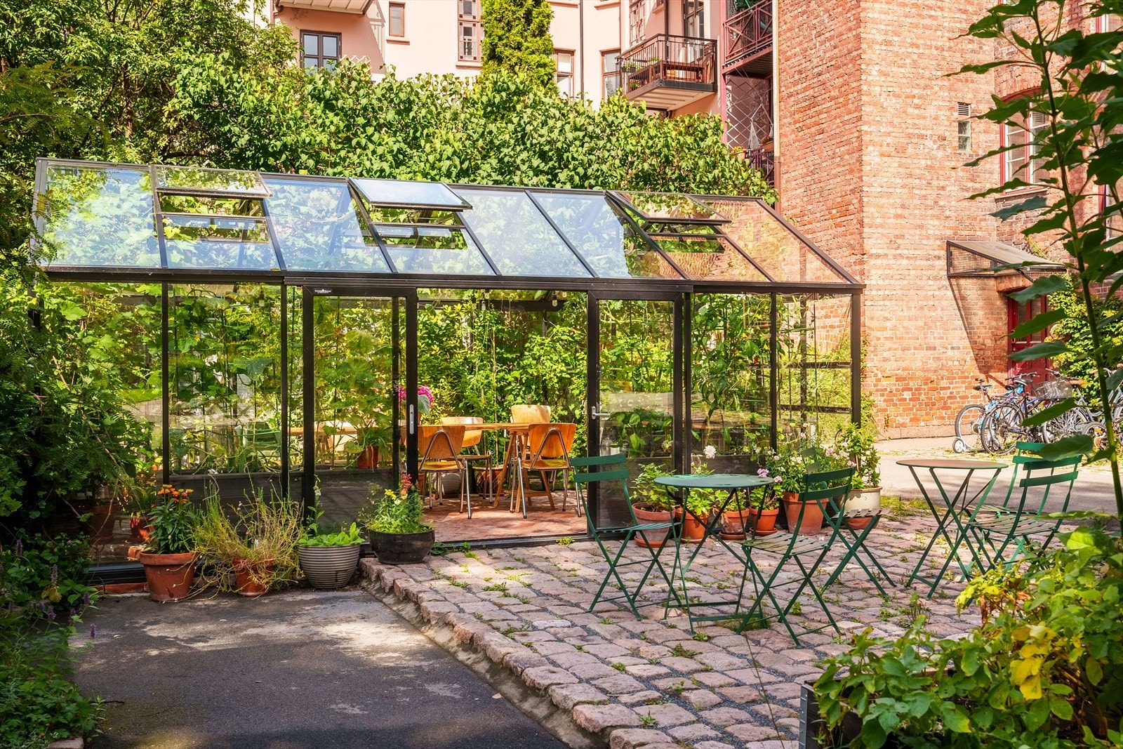 Sommerbilde fra bakgården Galleribilde