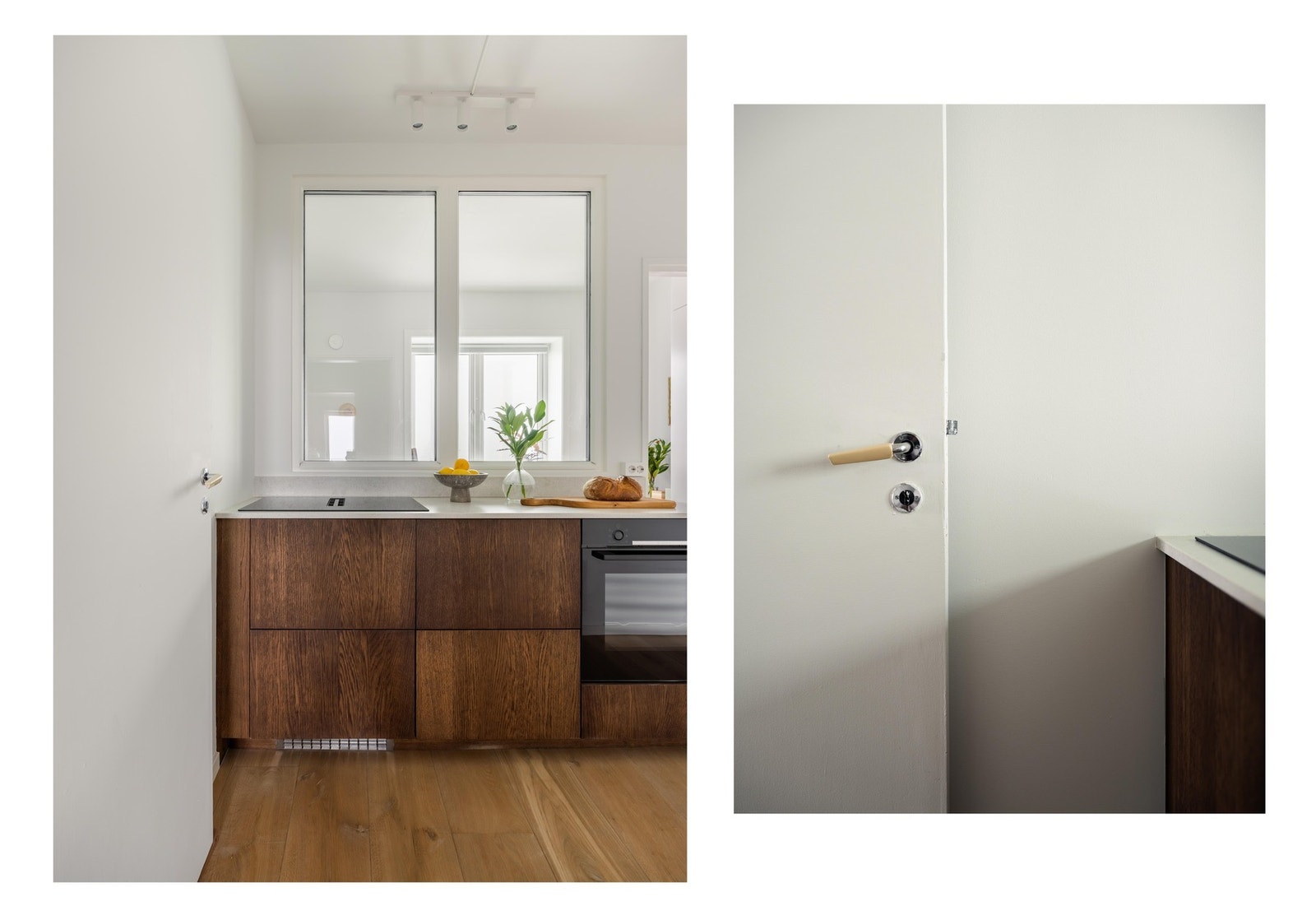 Selger skriver: Da jeg pusset opp ønsket jeg å beholde et separat kjøkken, og samtidig bevare det gjennomgående lyset. Galleribilde