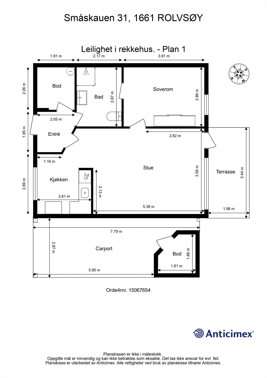 Planskissen er veiledende. Galleribilde