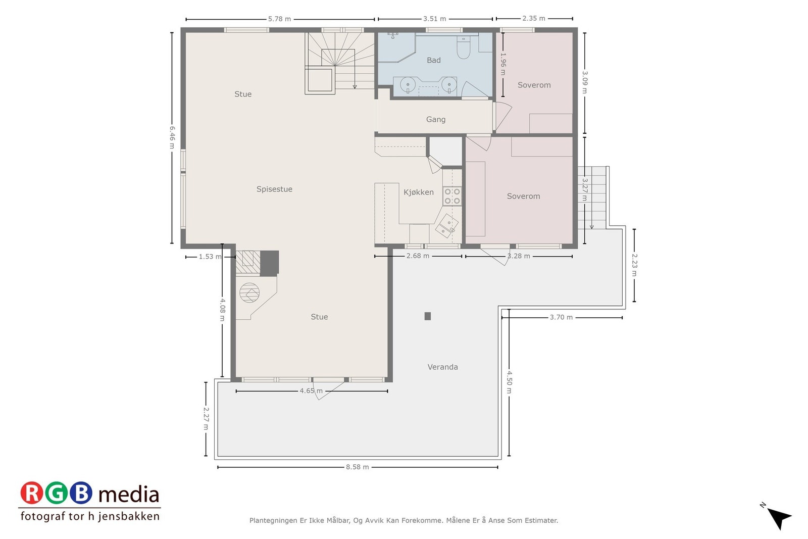 Planløsning 1. etasje Galleribilde