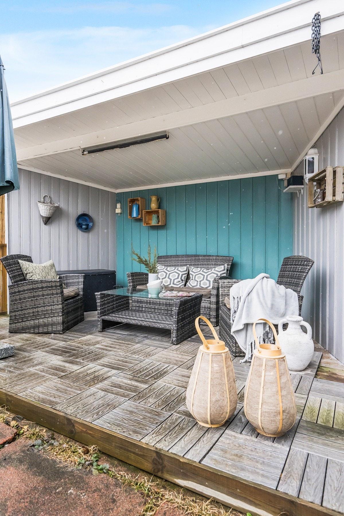 Deilig også med takoverbygget utestue Galleribilde