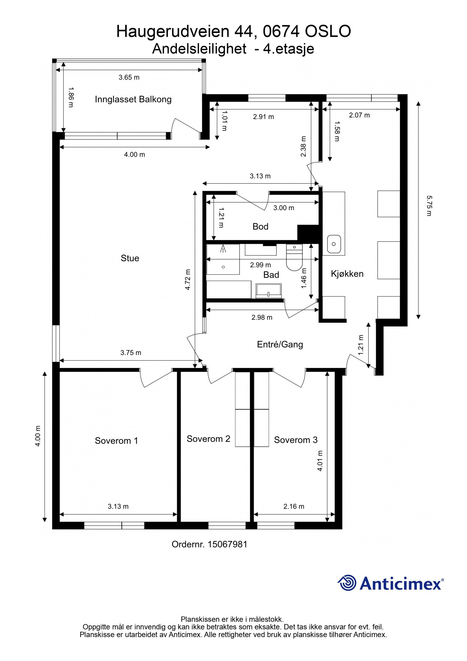 Plantegning - 4.etasje Galleribilde