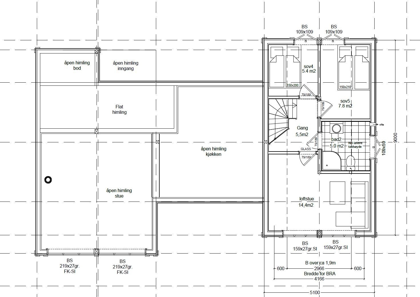 Eksempel på planløsning Galleribilde