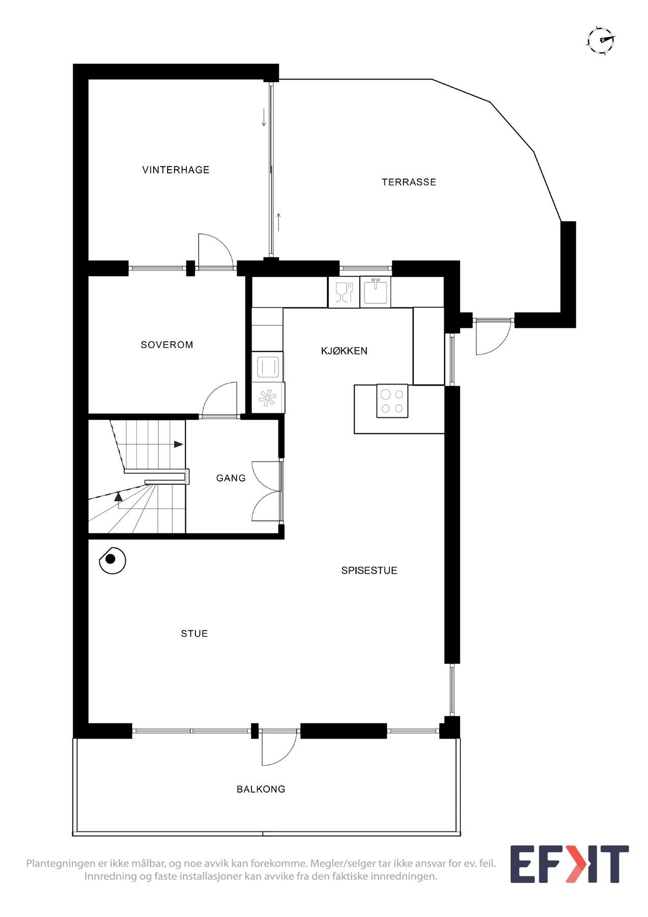 2D Plantegning - 2.etasje. Galleribilde
