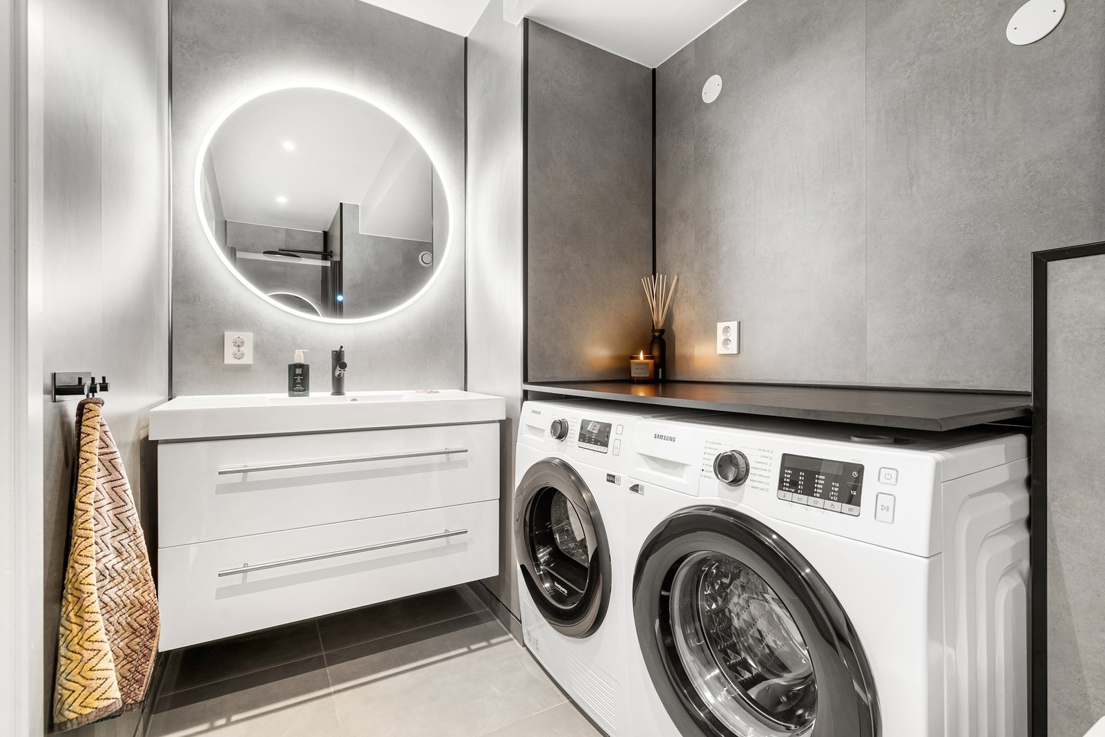 Lekkert bad som ble renovert i 2023. Galleribilde