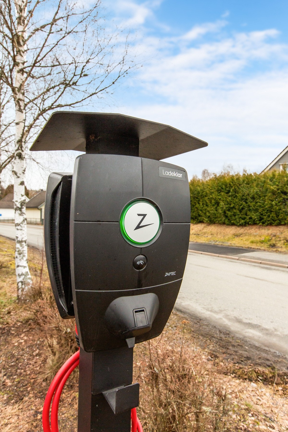 Det er lagt opp elbilladere til felles bruk. Galleribilde