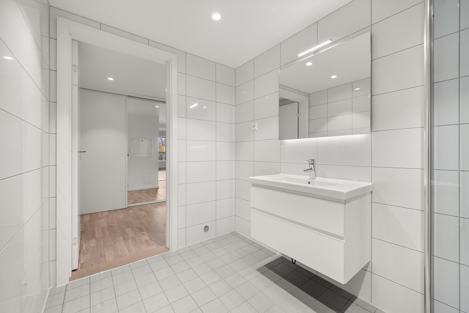 Det fungerer også som et kombinert vaskerom. Galleribilde