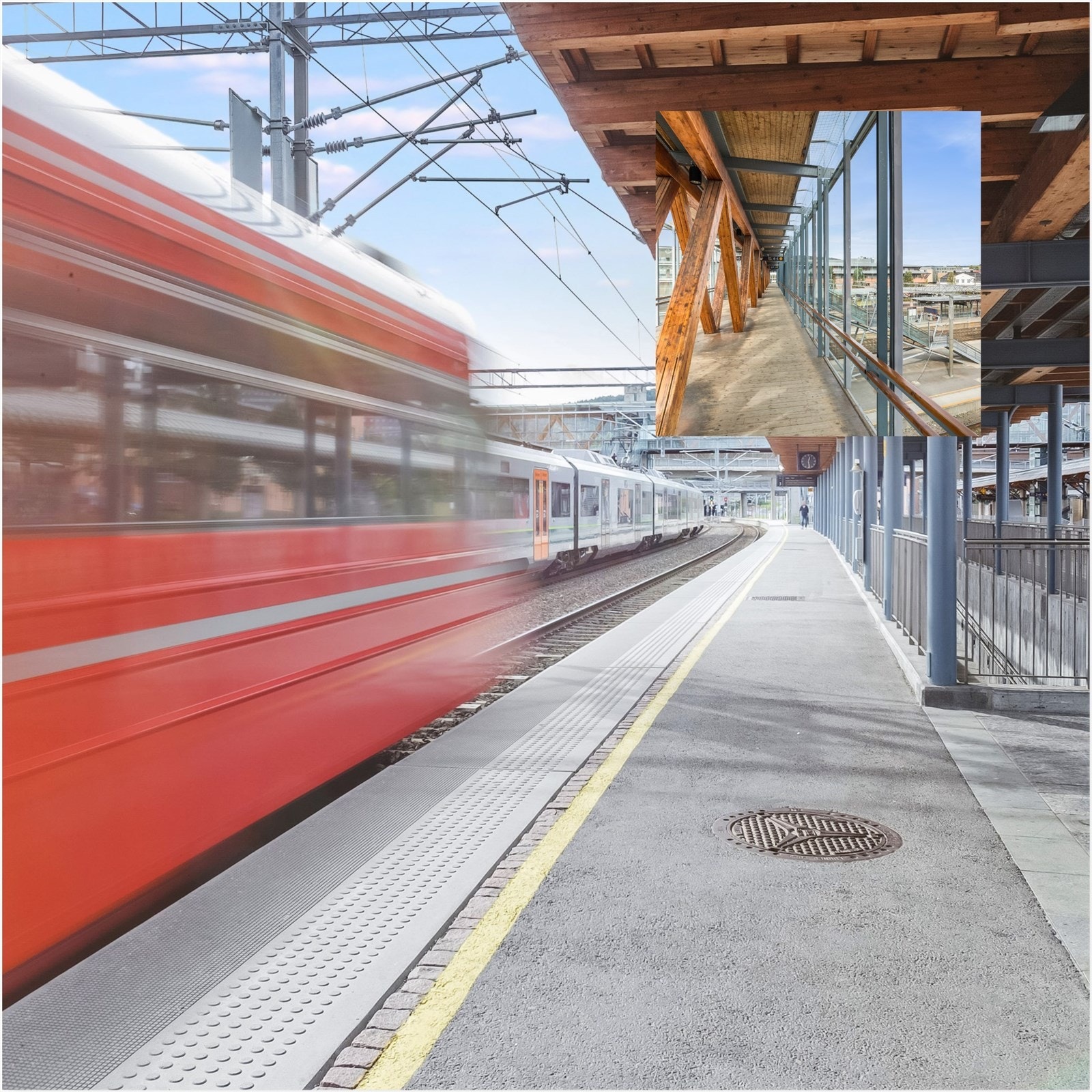 Asker stasjon ligger kort vei fra leiligheten med hyppige avganger retning Oslo og Drammen. Galleribilde